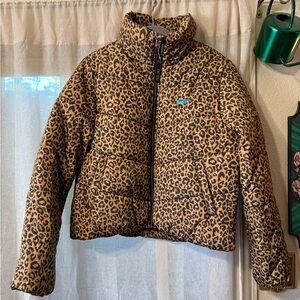 Vans Women’s Leopard Print Puffer Jacket NWT